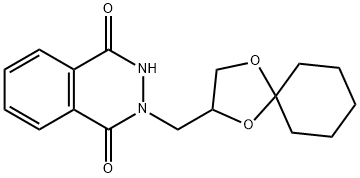 2-(1,4-dioxaspiro[4.5]dec-2-ylmethyl)-2,3-dihydrophthalazine-1,4-dione Struktur