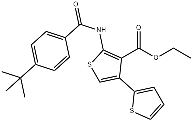 ethyl 2-[(4-tert-butylbenzoyl)amino]-2',4-bithiophene-3-carboxylate Struktur