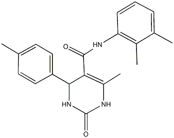 N-(2,3-dimethylphenyl)-6-methyl-4-(4-methylphenyl)-2-oxo-1,2,3,4-tetrahydro-5-pyrimidinecarboxamide Struktur