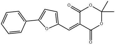 2,2-dimethyl-5-[(5-phenylfuran-2-yl)methylidene]-1,3-dioxane-4,6-dione Struktur