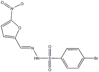 4-bromo-N'-({5-nitro-2-furyl}methylene)benzenesulfonohydrazide Struktur