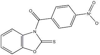 3-{4-nitrobenzoyl}-1,3-benzoxazole-2(3H)-thione Struktur