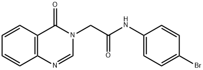 N-(4-bromophenyl)-2-(4-oxo-3(4H)-quinazolinyl)acetamide Struktur