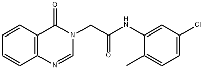 N-(5-chloro-2-methylphenyl)-2-(4-oxo-3(4H)-quinazolinyl)acetamide Struktur