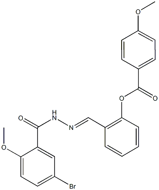 2-[2-(5-bromo-2-methoxybenzoyl)carbohydrazonoyl]phenyl 4-methoxybenzoate Struktur