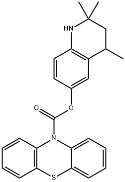 2,2,4-trimethyl-1,2,3,4-tetrahydro-6-quinolinyl 10H-phenothiazine-10-carboxylate Struktur