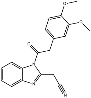 {1-[(3,4-dimethoxyphenyl)acetyl]-1H-benzimidazol-2-yl}acetonitrile Struktur