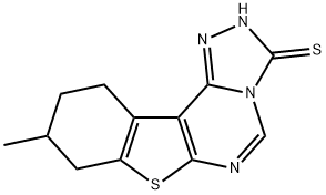 9-methyl-8,9,10,11-tetrahydro[1]benzothieno[3,2-e][1,2,4]triazolo[4,3-c]pyrimidine-3-thiol Struktur