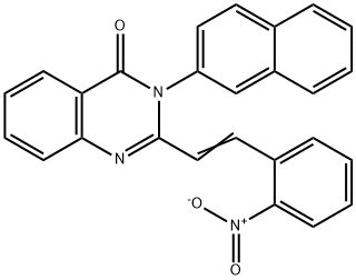 2-(2-{2-nitrophenyl}vinyl)-3-(2-naphthyl)-4(3H)-quinazolinone Struktur