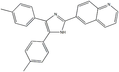 6-[4,5-bis(4-methylphenyl)-1H-imidazol-2-yl]quinoline Struktur