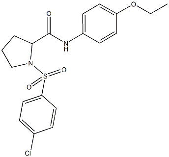 1-[(4-chlorophenyl)sulfonyl]-N-(4-ethoxyphenyl)-2-pyrrolidinecarboxamide Struktur