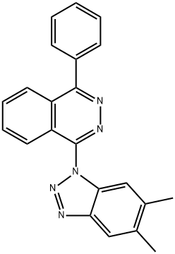 1-(5,6-dimethyl-1H-1,2,3-benzotriazol-1-yl)-4-phenylphthalazine Struktur