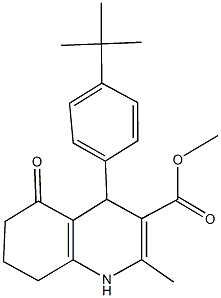 methyl 4-(4-tert-butylphenyl)-2-methyl-5-oxo-1,4,5,6,7,8-hexahydro-3-quinolinecarboxylate Struktur