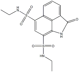 N~6~,N~8~-diethyl-2-oxo-1,2-dihydrobenzo[cd]indole-6,8-disulfonamide Struktur