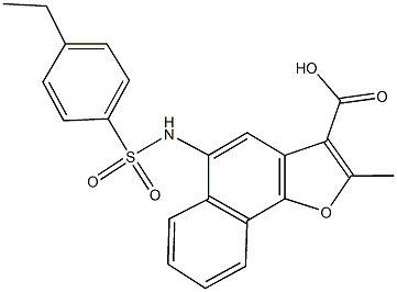 5-{[(4-ethylphenyl)sulfonyl]amino}-2-methylnaphtho[1,2-b]furan-3-carboxylic acid Struktur