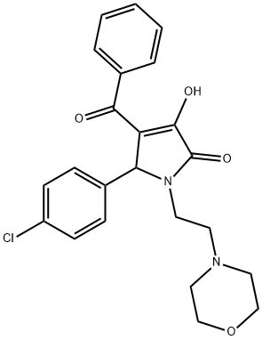 4-benzoyl-5-(4-chlorophenyl)-3-hydroxy-1-(2-morpholin-4-ylethyl)-1,5-dihydro-2H-pyrrol-2-one Struktur