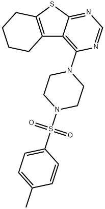 4-{4-[(4-methylphenyl)sulfonyl]piperazin-1-yl}-5,6,7,8-tetrahydro[1]benzothieno[2,3-d]pyrimidine Struktur