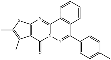 9,10-dimethyl-5-(4-methylphenyl)-8H-thieno[2',3':4,5]pyrimido[2,1-a]phthalazin-8-one Struktur