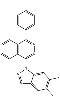 1-(5,6-dimethyl-1H-1,2,3-benzotriazol-1-yl)-4-(4-methylphenyl)phthalazine Struktur