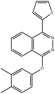 1-(3,4-dimethylphenoxy)-4-thien-2-ylphthalazine Struktur