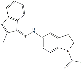 2-methyl-3H-indol-3-one (1-acetyl-2,3-dihydro-1H-indol-5-yl)hydrazone Struktur