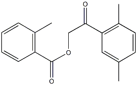 2-(2,5-dimethylphenyl)-2-oxoethyl 2-methylbenzoate Struktur