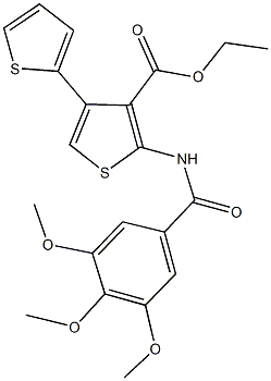 ethyl 2-[(3,4,5-trimethoxybenzoyl)amino]-2',4-bithiophene-3-carboxylate Struktur