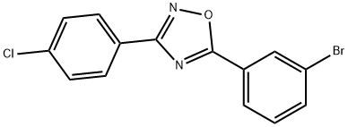 5-(3-bromophenyl)-3-(4-chlorophenyl)-1,2,4-oxadiazole Struktur