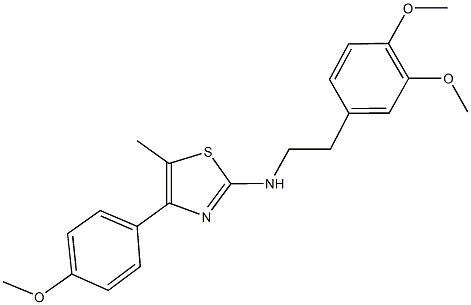 N-[2-(3,4-dimethoxyphenyl)ethyl]-N-[4-(4-methoxyphenyl)-5-methyl-1,3-thiazol-2-yl]amine Struktur