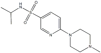 N-isopropyl-6-(4-methyl-1-piperazinyl)-3-pyridinesulfonamide Struktur