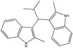 2-methyl-3-[2-methyl-1-(2-methyl-1H-indol-3-yl)propyl]-1H-indole Struktur