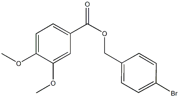 4-bromobenzyl 3,4-dimethoxybenzoate Struktur