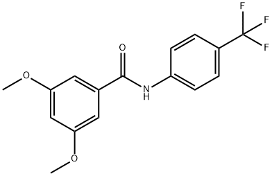 3,5-dimethoxy-N-[4-(trifluoromethyl)phenyl]benzamide Struktur