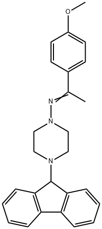 4-(9H-fluoren-9-yl)-N-[1-(4-methoxyphenyl)ethylidene]-1-piperazinamine Struktur