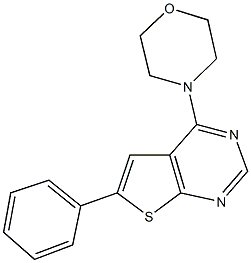 4-(4-morpholinyl)-6-phenylthieno[2,3-d]pyrimidine Struktur