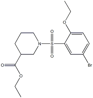 ethyl 1-[(5-bromo-2-ethoxyphenyl)sulfonyl]-3-piperidinecarboxylate Struktur