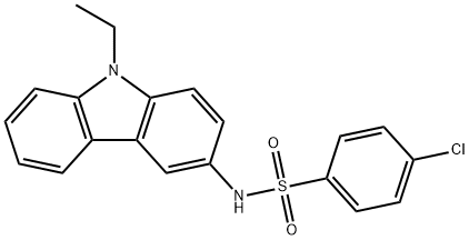 4-chloro-N-(9-ethyl-9H-carbazol-3-yl)benzenesulfonamide Struktur