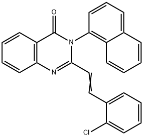 2-[2-(2-chlorophenyl)vinyl]-3-(1-naphthyl)-4(3H)-quinazolinone Struktur