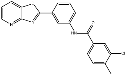 3-chloro-4-methyl-N-(3-[1,3]oxazolo[4,5-b]pyridin-2-ylphenyl)benzamide Struktur