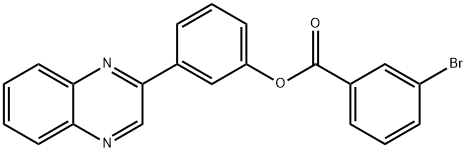 3-(2-quinoxalinyl)phenyl 3-bromobenzoate Struktur