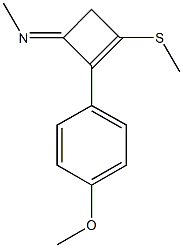 N-[2-(4-methoxyphenyl)-3-(methylsulfanyl)-2-cyclobuten-1-ylidene]-N-methylamine Struktur