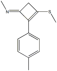 N-methyl-N-[2-(4-methylphenyl)-3-(methylsulfanyl)-2-cyclobuten-1-ylidene]amine Struktur