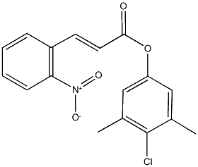 4-chloro-3,5-dimethylphenyl 3-{2-nitrophenyl}acrylate Struktur