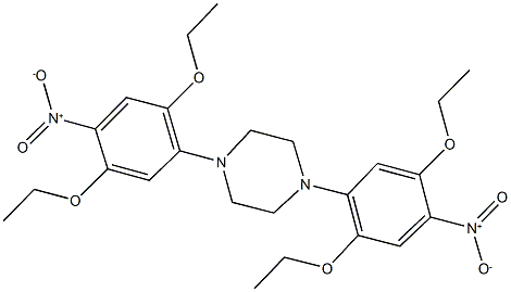 1,4-bis{2,5-diethoxy-4-nitrophenyl}piperazine Struktur