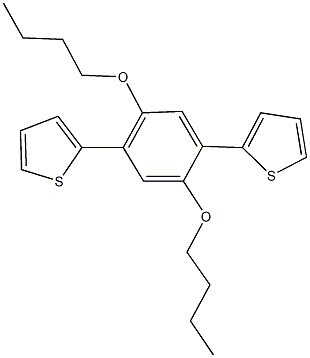 2-[2,5-dibutoxy-4-(2-thienyl)phenyl]thiophene Struktur