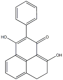 3,9-dihydroxy-2-phenyl-7,8-dihydro-1H-phenalen-1-one Struktur