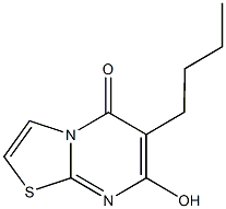 6-butyl-7-hydroxy-5H-[1,3]thiazolo[3,2-a]pyrimidin-5-one Struktur