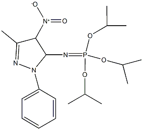 triisopropyl 4-nitro-3-methyl-1-phenyl-4,5-dihydro-1H-pyrazol-5-ylimidophosphate Struktur