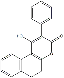 1-hydroxy-2-phenyl-5,6-dihydro-3H-benzo[f]chromen-3-one Struktur