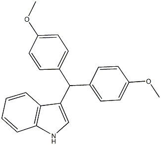 3-[bis(4-methoxyphenyl)methyl]-1H-indole Struktur